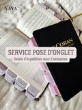 Service pose d’onglet coran - Délais 2 semaines max